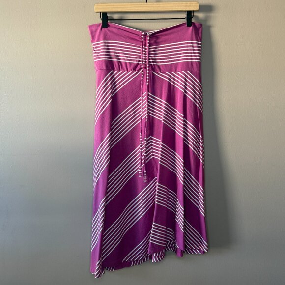 Women's M Patagonia Kamala Convertible Dress/Skirt Purple & White Chevron - Picture 2 of 11